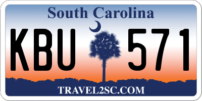 SC license plate KBU571