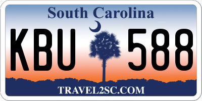 SC license plate KBU588