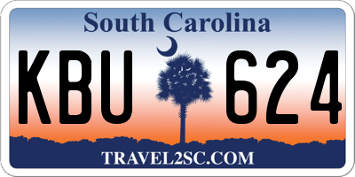 SC license plate KBU624