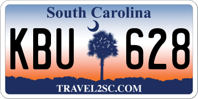 SC license plate KBU628