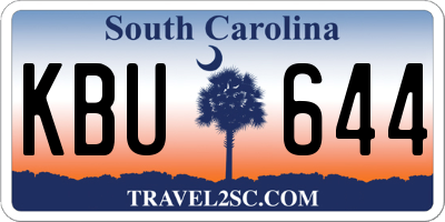 SC license plate KBU644