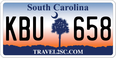 SC license plate KBU658