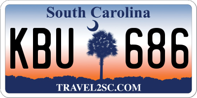 SC license plate KBU686