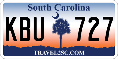 SC license plate KBU727