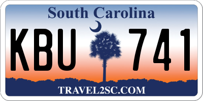 SC license plate KBU741