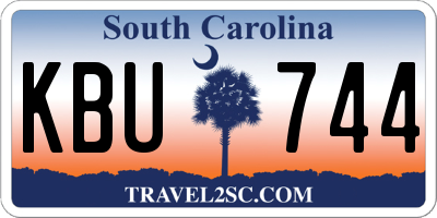 SC license plate KBU744
