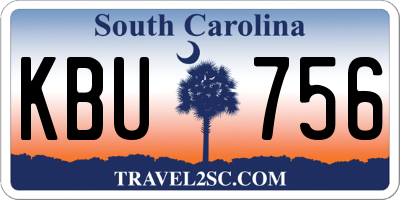 SC license plate KBU756