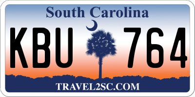 SC license plate KBU764