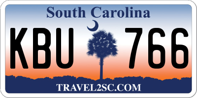 SC license plate KBU766