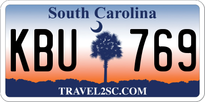 SC license plate KBU769