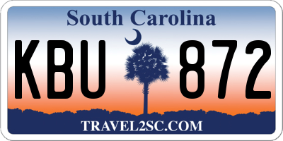 SC license plate KBU872