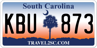 SC license plate KBU873