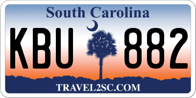 SC license plate KBU882