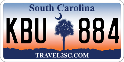 SC license plate KBU884