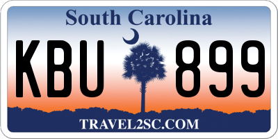 SC license plate KBU899