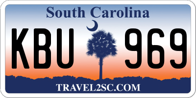 SC license plate KBU969