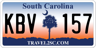 SC license plate KBV157