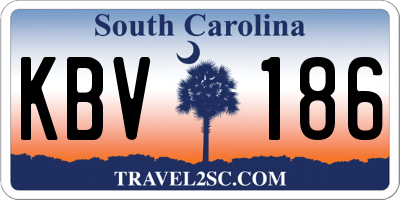 SC license plate KBV186