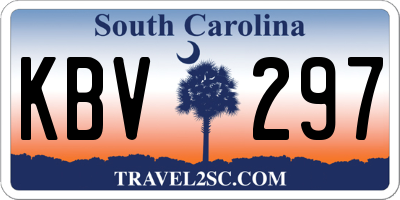 SC license plate KBV297