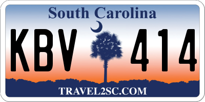 SC license plate KBV414