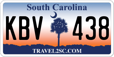 SC license plate KBV438