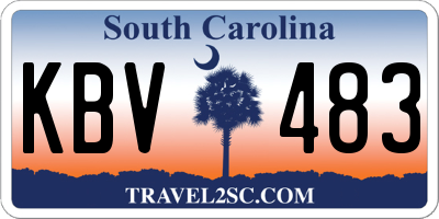 SC license plate KBV483