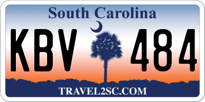 SC license plate KBV484