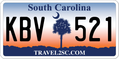 SC license plate KBV521