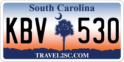 SC license plate KBV530
