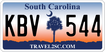 SC license plate KBV544