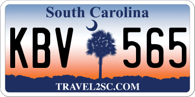 SC license plate KBV565