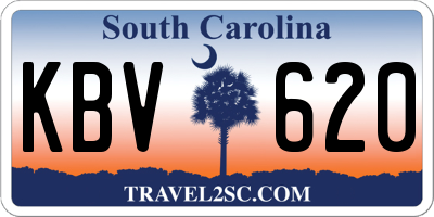 SC license plate KBV620