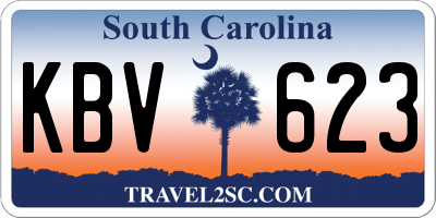 SC license plate KBV623