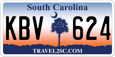 SC license plate KBV624