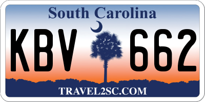 SC license plate KBV662