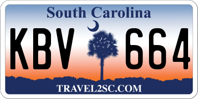 SC license plate KBV664