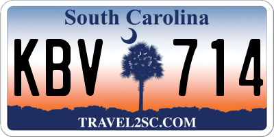 SC license plate KBV714