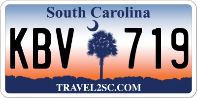 SC license plate KBV719