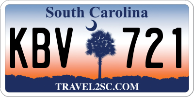 SC license plate KBV721