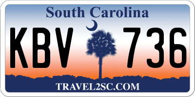 SC license plate KBV736