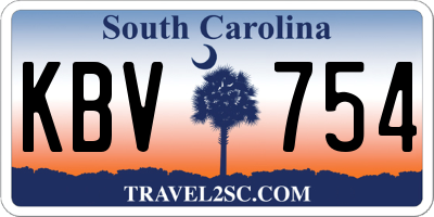 SC license plate KBV754
