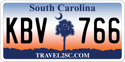 SC license plate KBV766