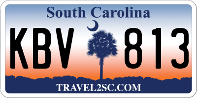 SC license plate KBV813