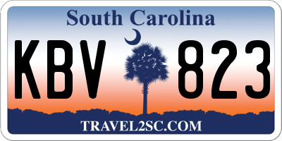 SC license plate KBV823