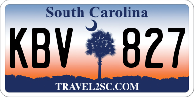 SC license plate KBV827