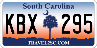 SC license plate KBX295