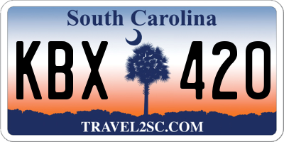 SC license plate KBX420