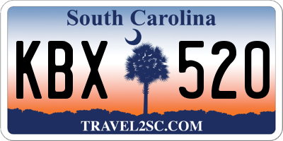 SC license plate KBX520