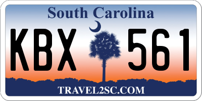 SC license plate KBX561