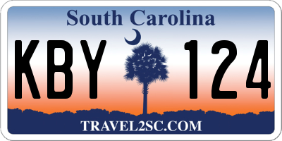 SC license plate KBY124